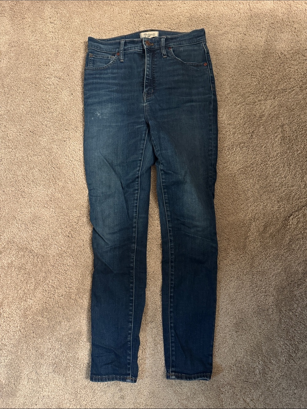 Madewell Vintage-Inspired Dark Blue high rise Skinny Jeans